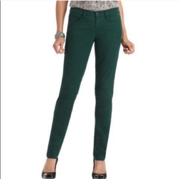 Ann Taylor Loft Green Modern Velvet Jeans Pants - Picture 1 of 5